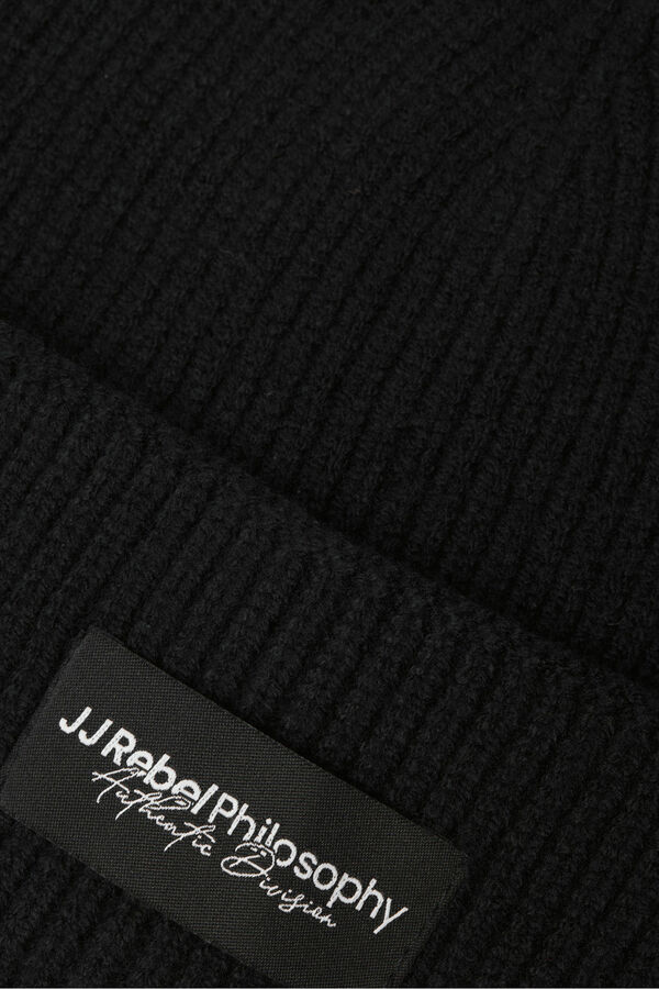 JJ REBEL Beanie with logo Crna