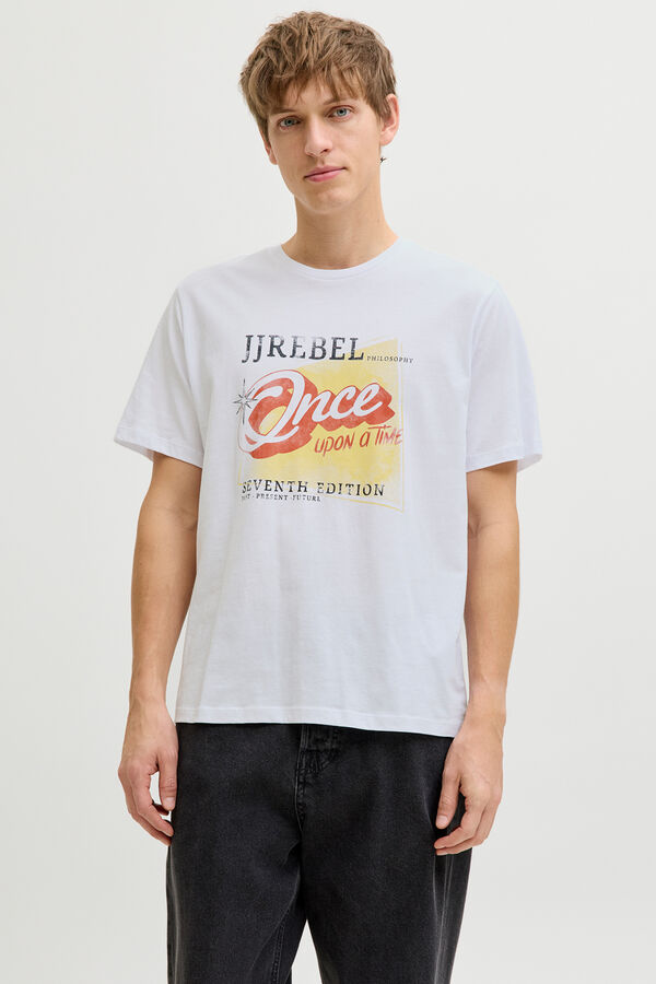 JJ REBEL Relaxed Fit T-Shirt Wei&szlig;