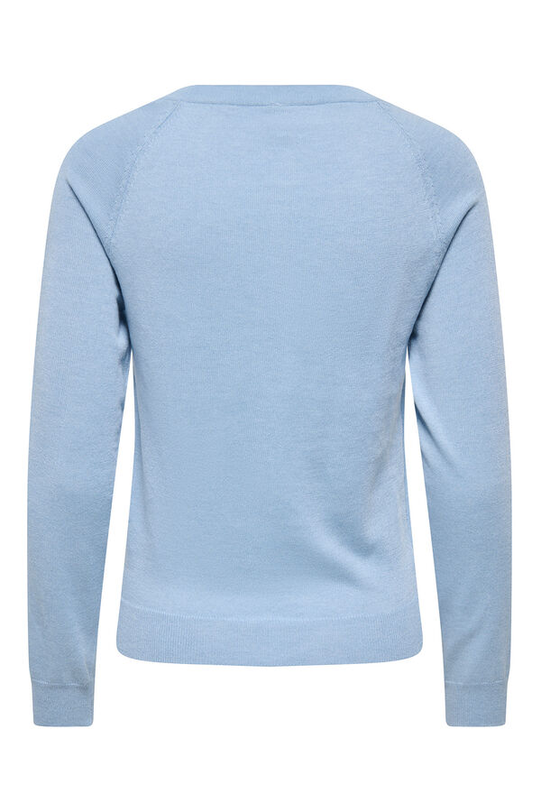 Only Jersey cuello redondo azul