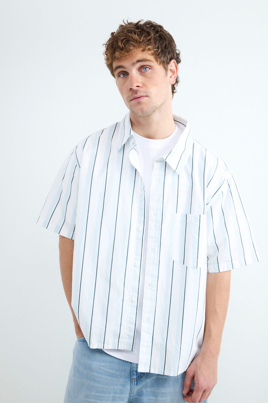Camisa manga corta poplin