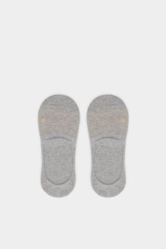 Springfield Lurex Invisible Socks with Stripes and Stars grey