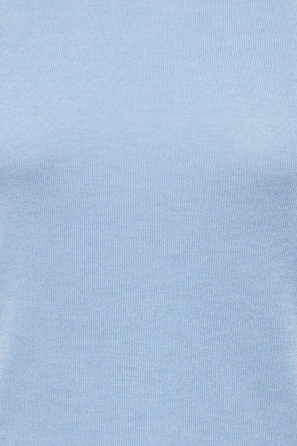 Only Jersey cuello redondo azul