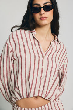 Only Camisa de rayas de lino