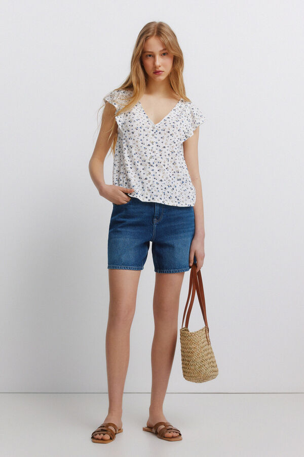 Springfield Embroidered short sleeve T-shirt brown