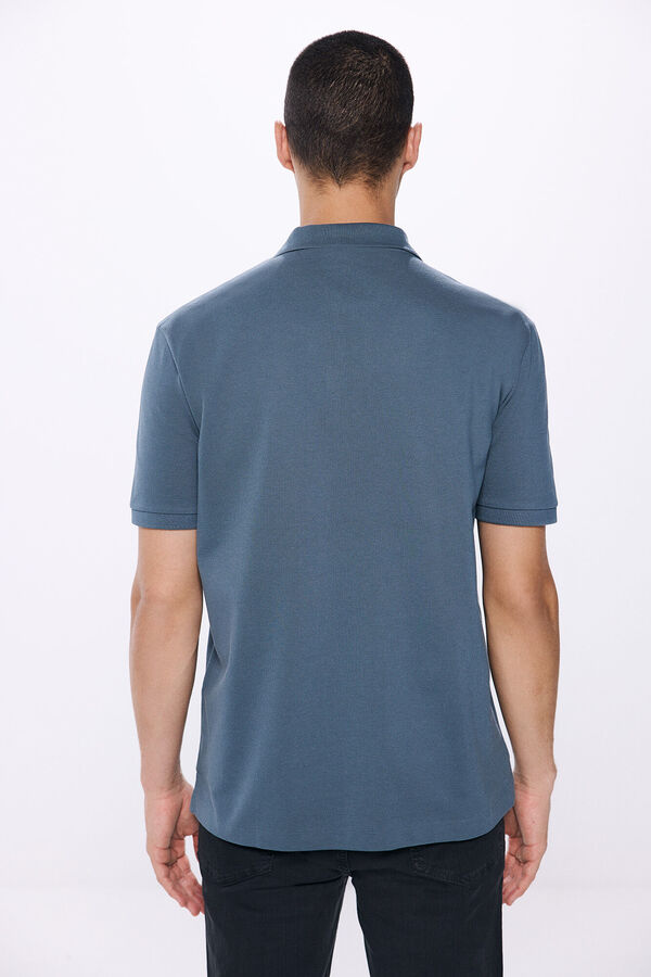 Springfield Regular fit basic piqué polo acqua