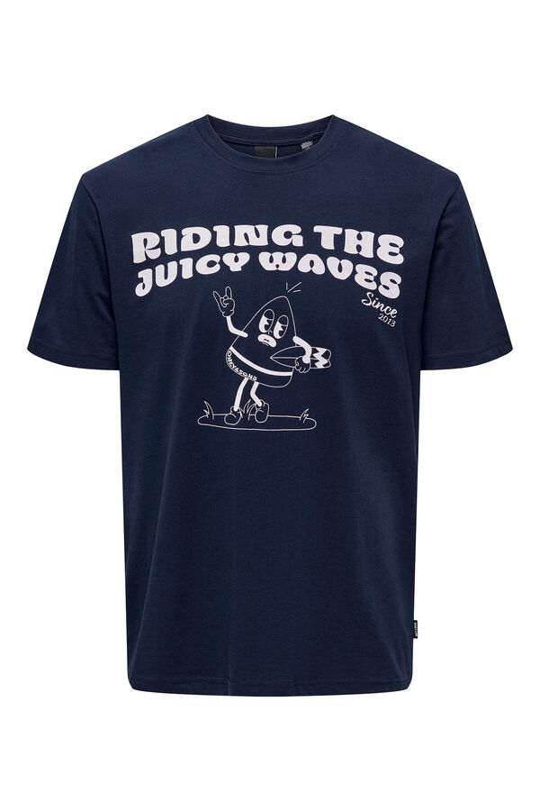Springfield Short-sleeved T-shirt mornarskoplava