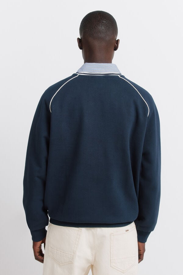 Springfield V-neck sweatshirt LEGEND blue