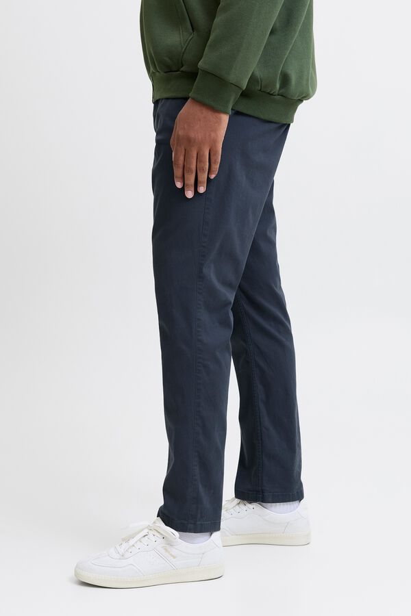 Jack & Jones PLUS Slim fit stretch chinos trousers blue