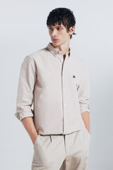 Springfield Camisa oxford beige