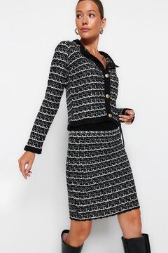 Trendyol Conjunto de c&aacute;rdigan y falda midi