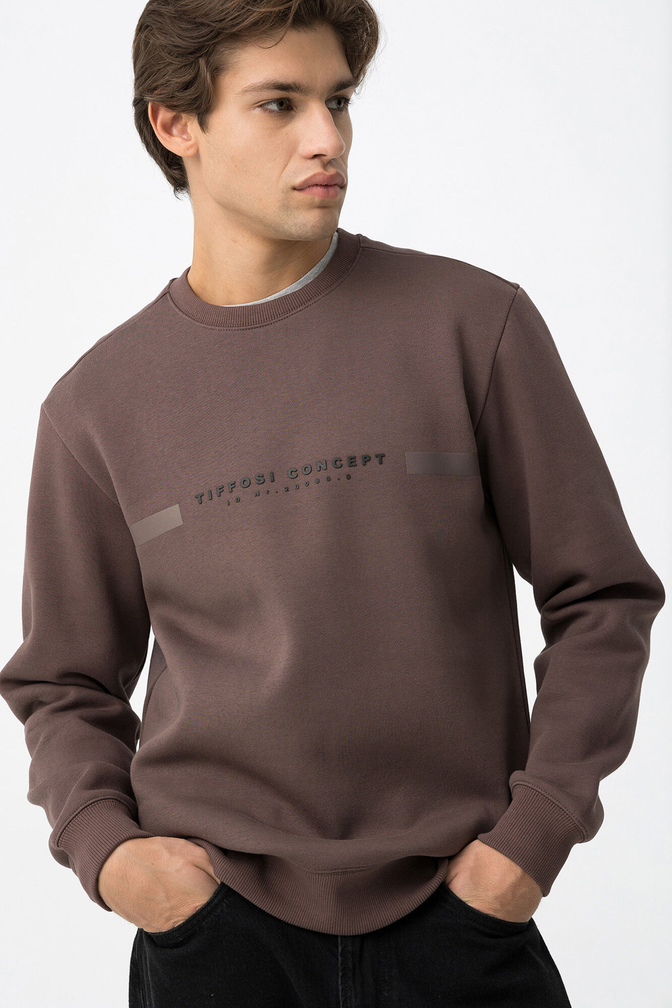Tiffosi Sweatshirt Regular com Relevo