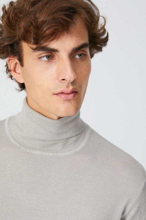 Inside Jersey de punto cuello vuelto gris