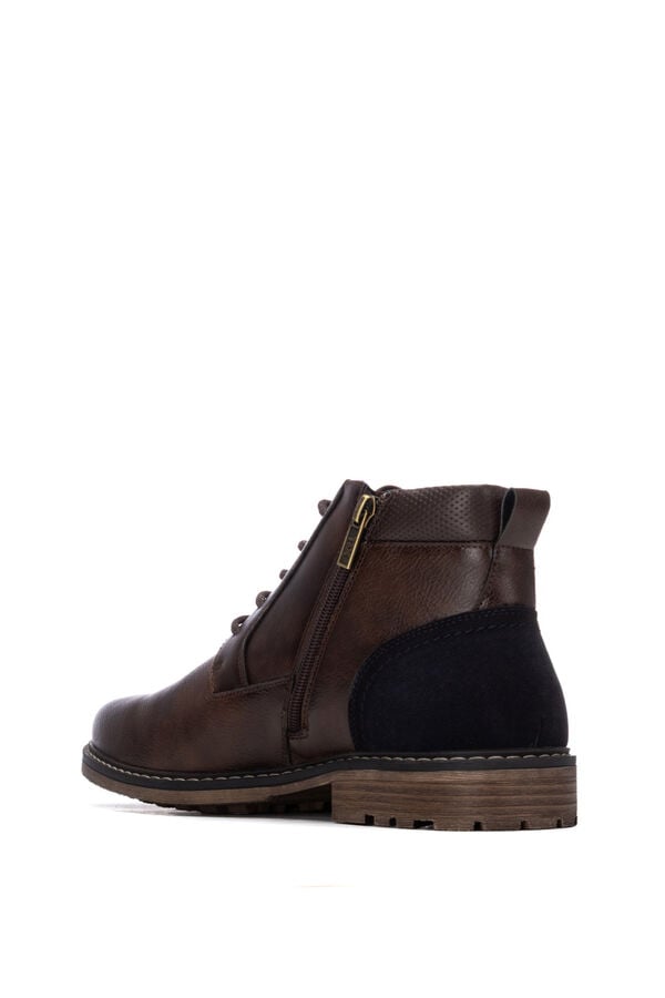 XTI Faux leather heeled ankle boot brown