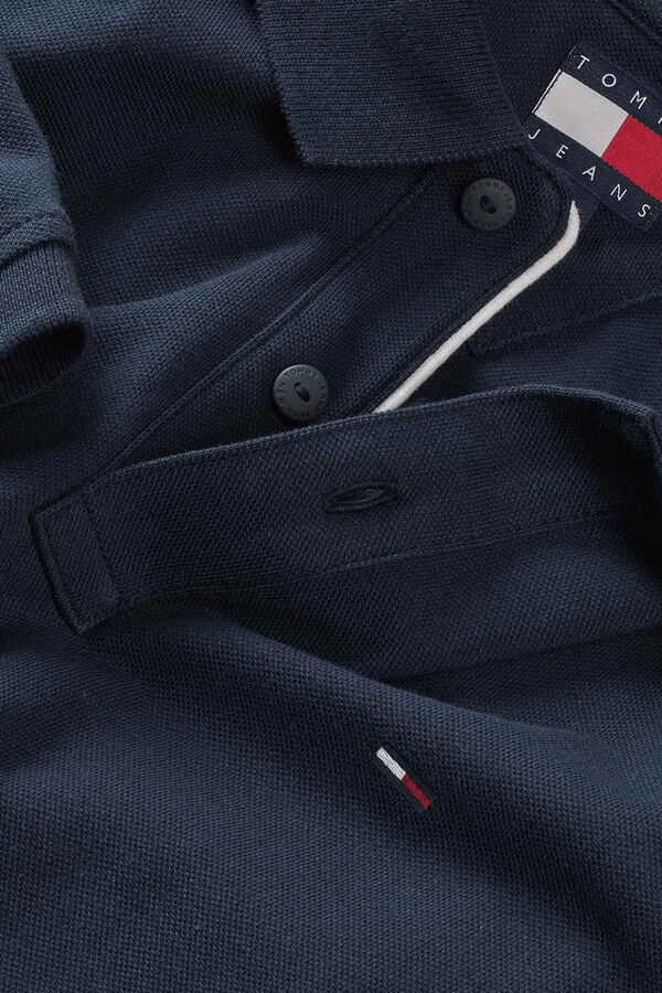 Tommy Jeans Slim short sleeve polo shirt blue