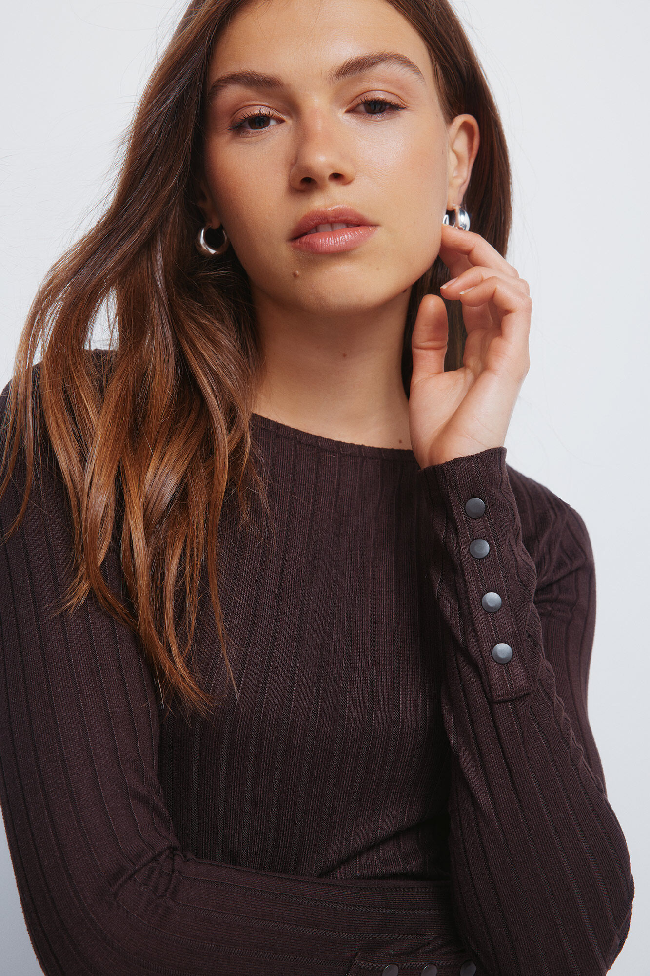 Springfield Ribbed boat neckline T-shirt