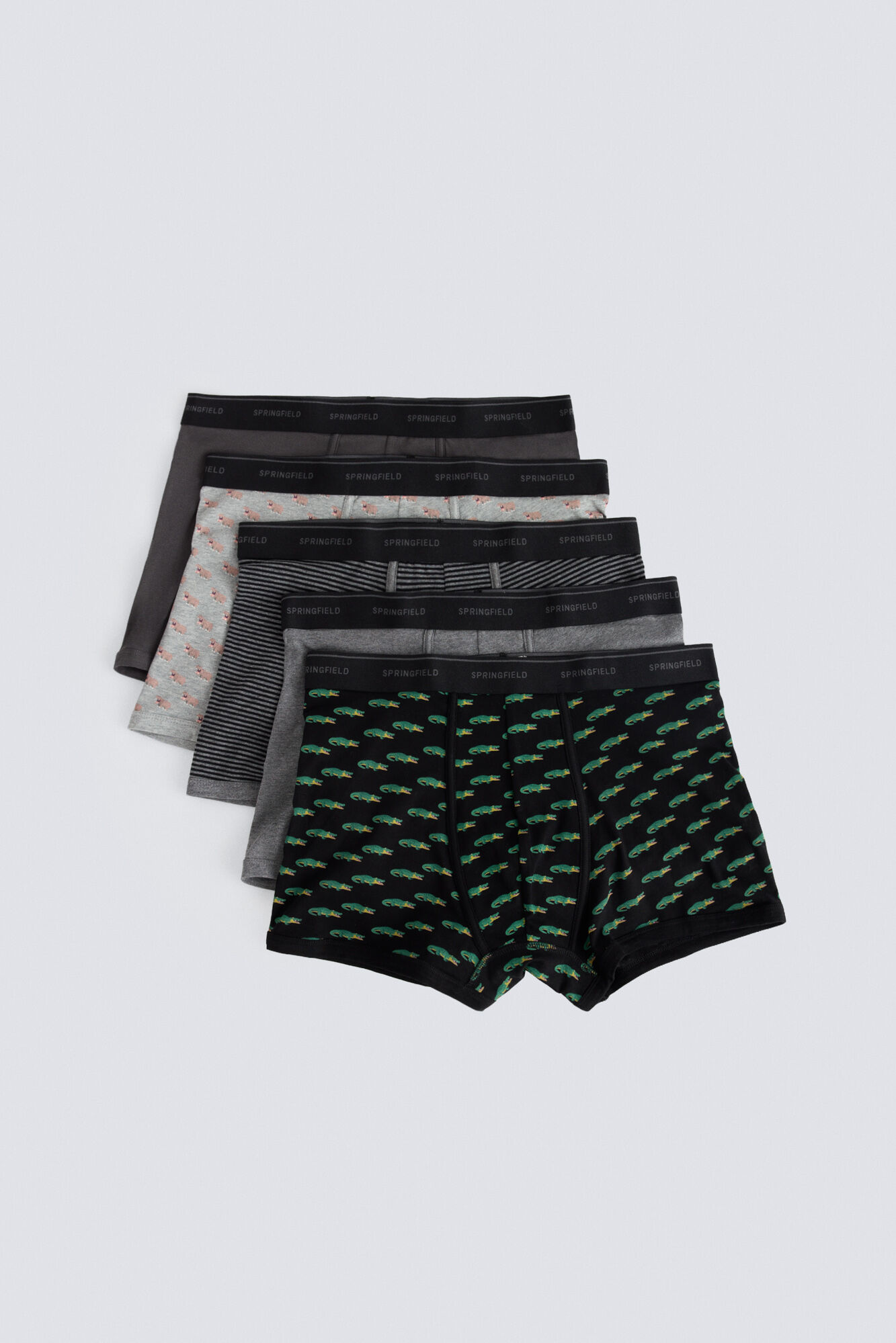 Springfield Pack 5 jungle animal boxers