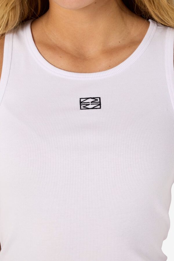 Noisy May Basic racerback vest top white