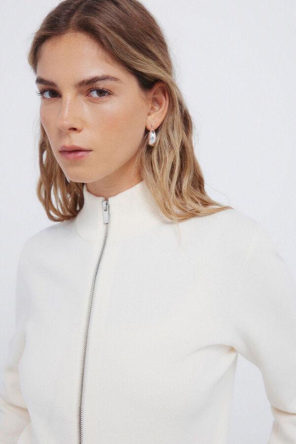 Springfield Zip fastening cardigan mink