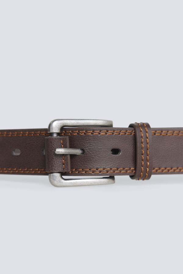 Springfield Faux leather reversible belt nude