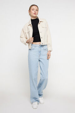 Pieces Chaqueta vaquera de mujer de algod&oacute;n.