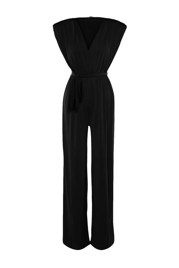Trendyol Jersey-Knit jumpsuit noir