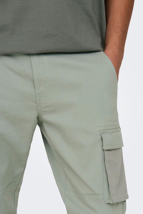 Only & Sons Tapered-Fit-Cargohose f&uuml;r Herren Grau