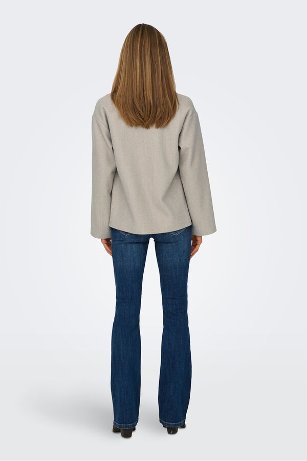 Only Chaqueta estilo paño beige