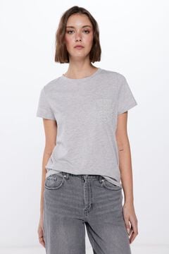 Springfield Pearl pocket T-shirt gray