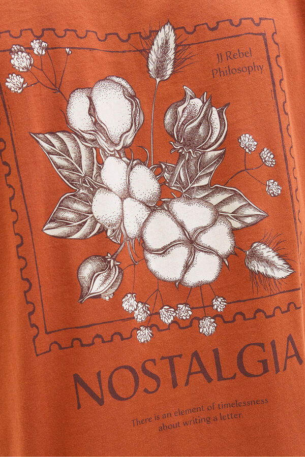 JJ REBEL T-shirt with back print Narandžasta