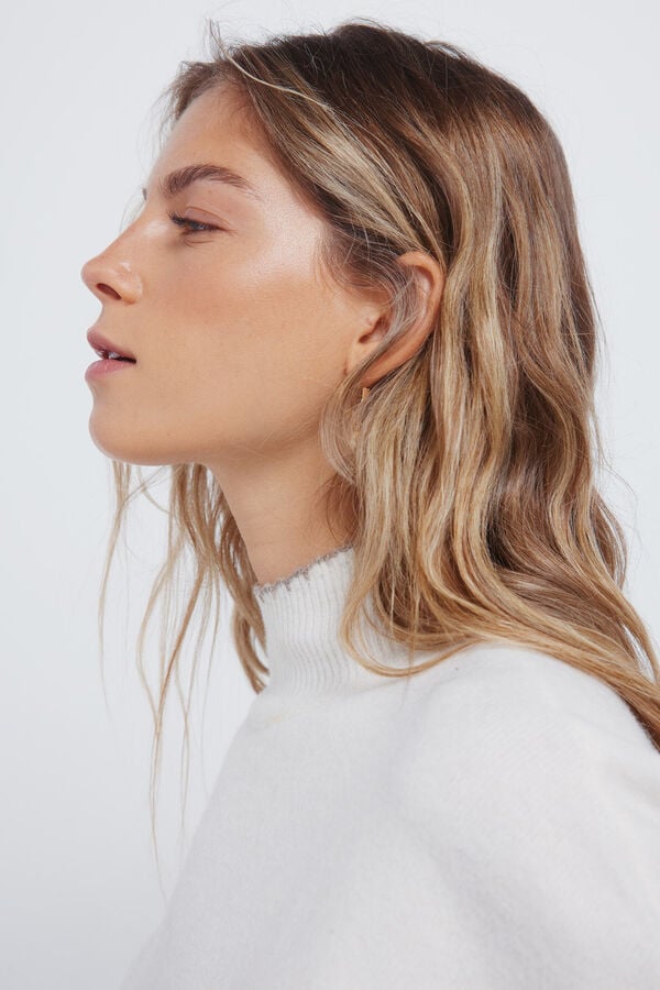 Springfield Short jersey-knit knit short dress mink