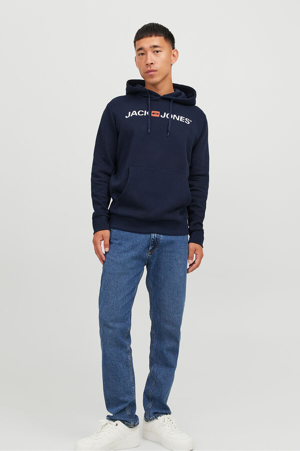 Jack & Jones Sudadera logo capucha azul