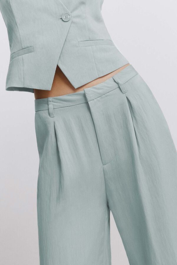 Springfield &Scaron;iroke plisirane pantalone Zelena