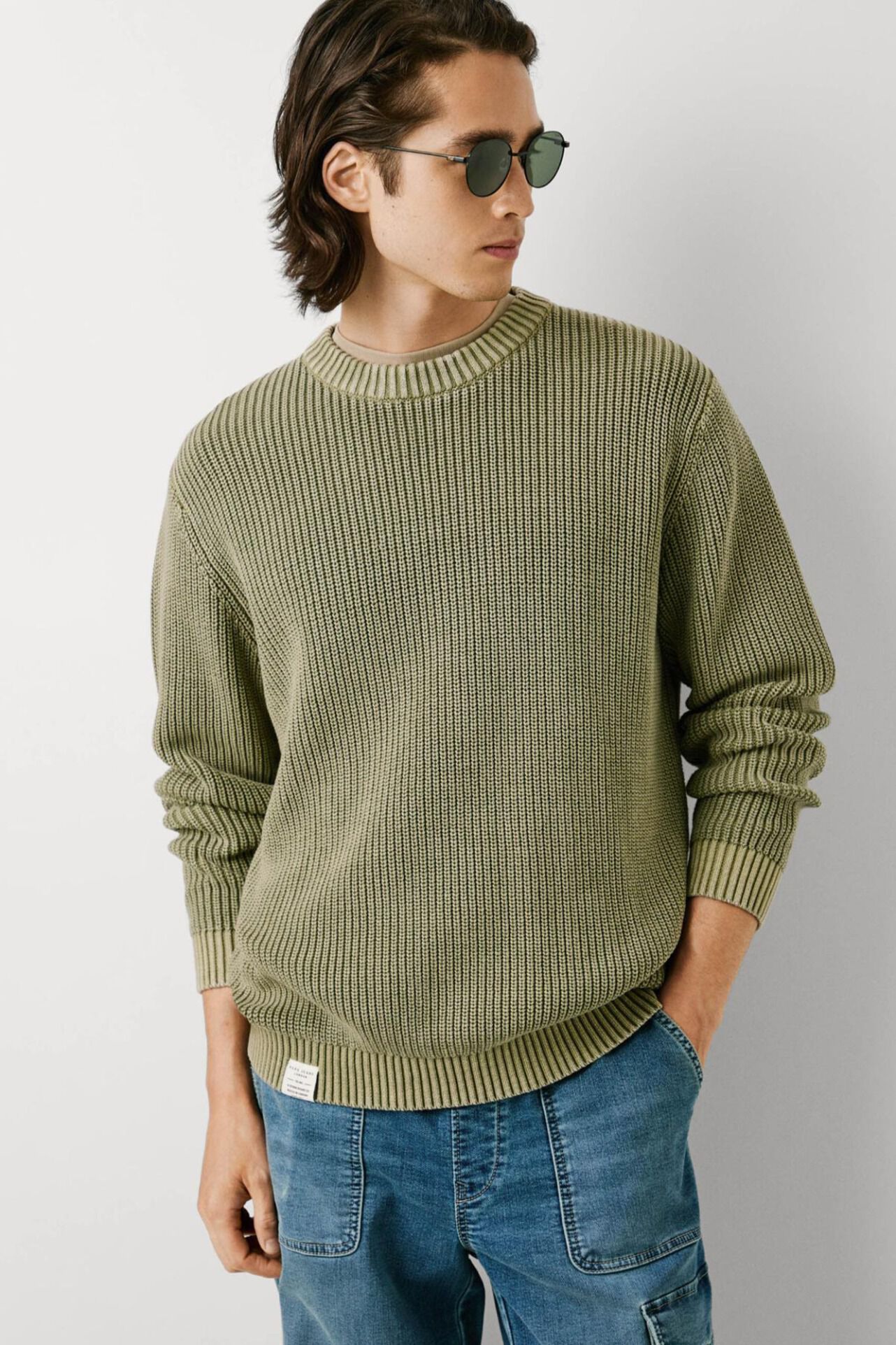 Pepe Jeans Su&eacute;ter de gola redonda com ajuste regular