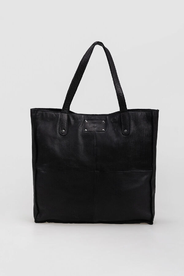 Bolso shopper de piel con asas de hombro Bolsos, riñoneras y