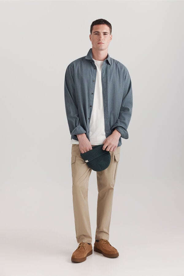 Springfield Chemise &agrave; carreaux vichy vert