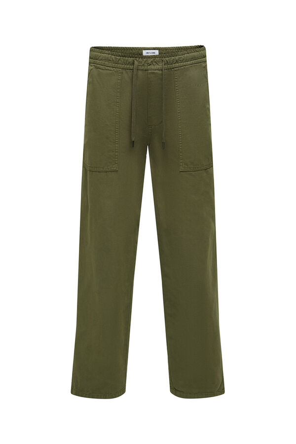 Only & Sons Lange gerade Hose Gr&uuml;n