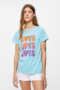 Springfield T-Shirt „Love“ blau