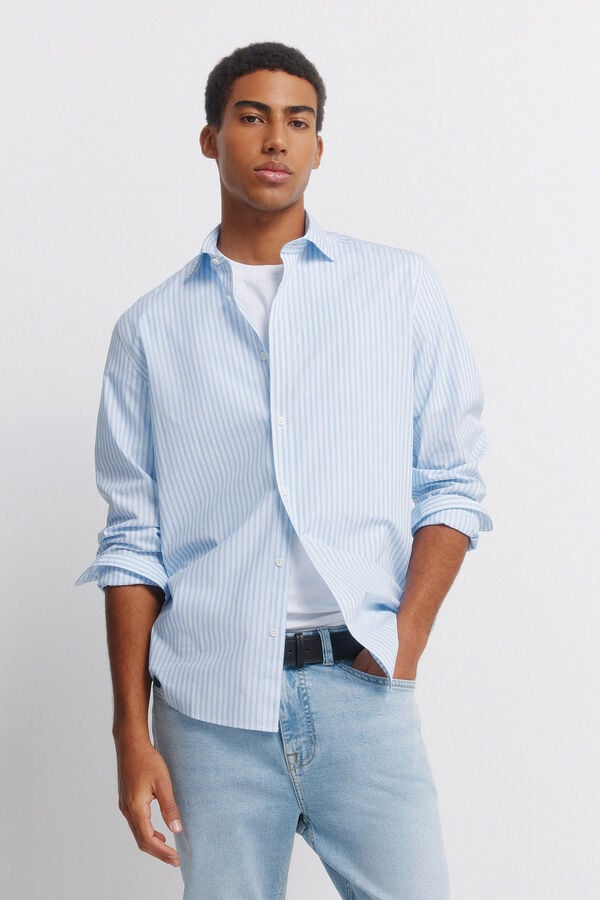 Springfield Light wash slim fit jeans blue