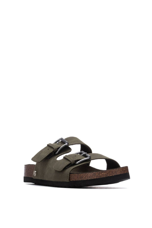 XTI Buckle bio sandal beige