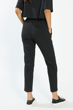 Springfield Straight-cut trousers with darts noir