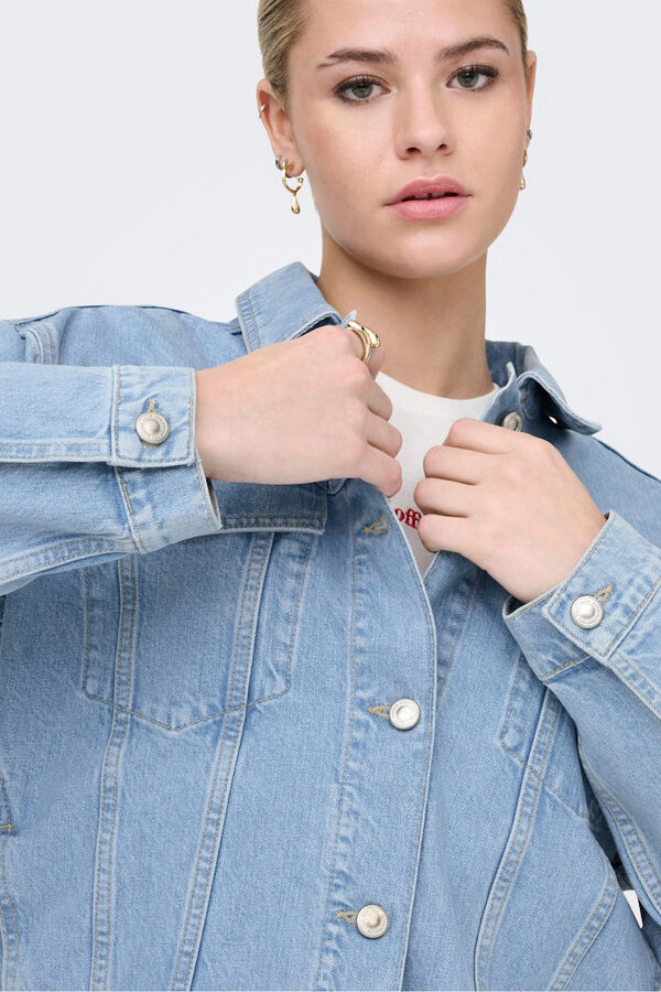 Only Chaqueta vaquera bolsillos delanteros azul
