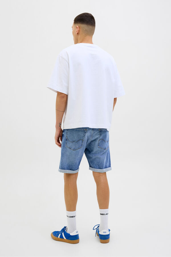 Jack & Jones regular fit denim Bermuda shorts blue