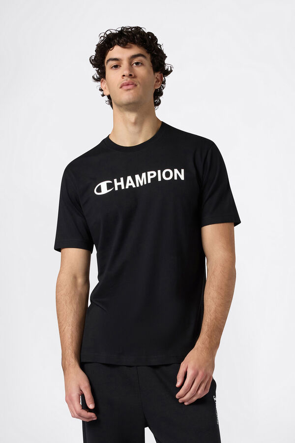 Champion Camiseta Champion com gola caixa preto