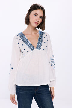 Springfield Embroidered blouse  white