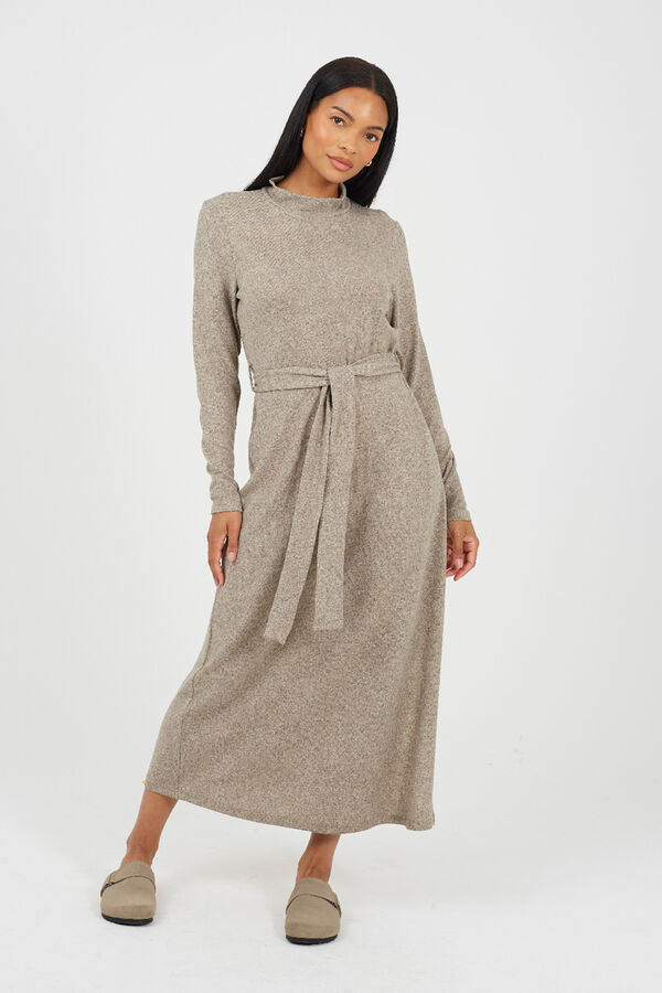 Brave Soul Vestido longo com cinto azul