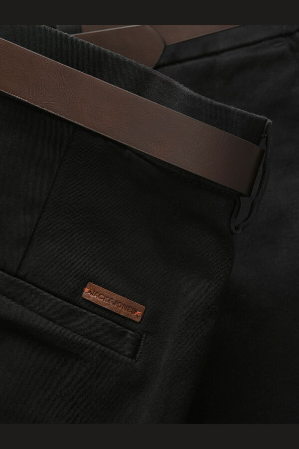 Jack & Jones Chino Bermuda shorts with belt black