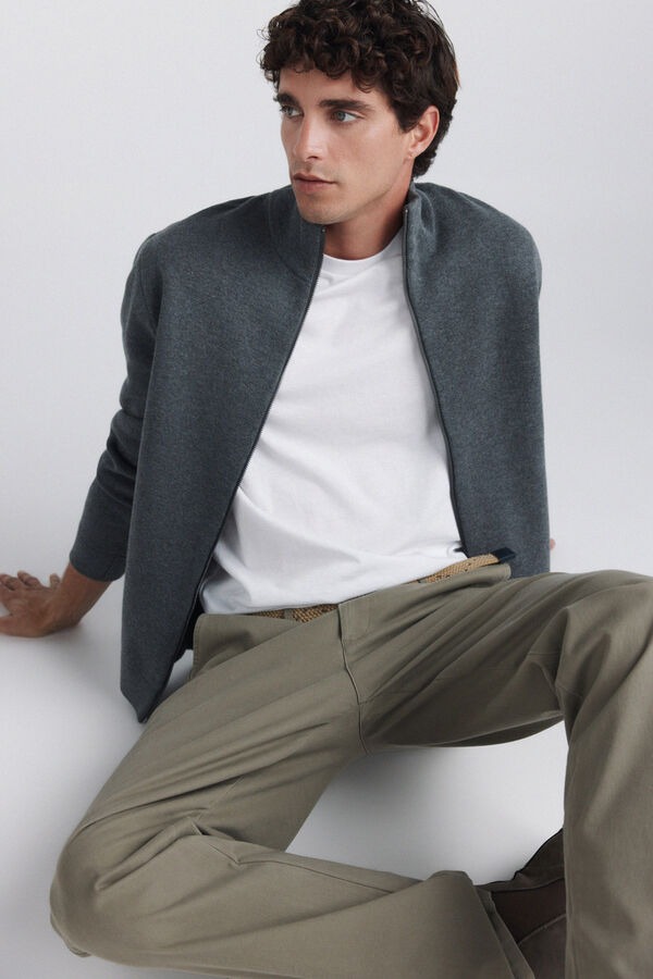 Springfield Zip fastening Milano cardigan grey