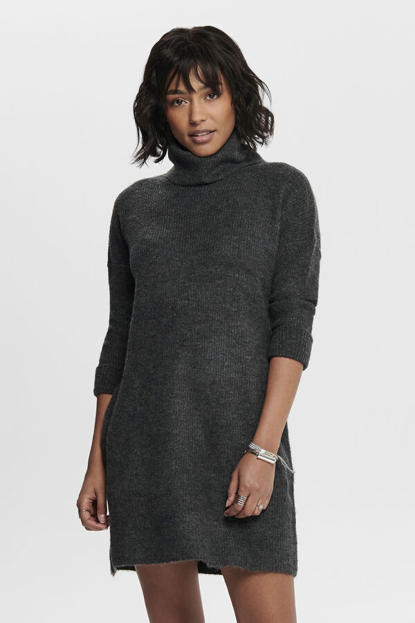 Only Vestido curto de malha cinzento