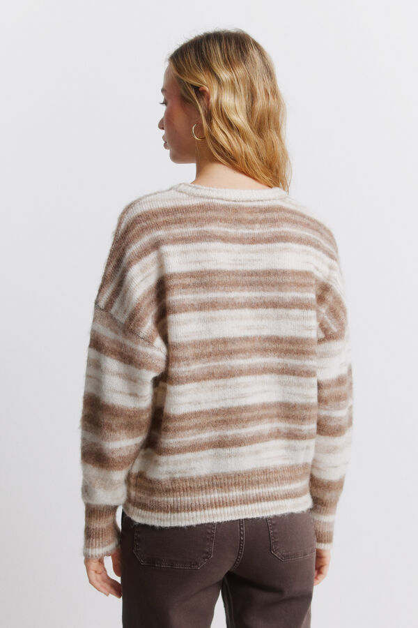 Springfield Pull rayures dégradées nude