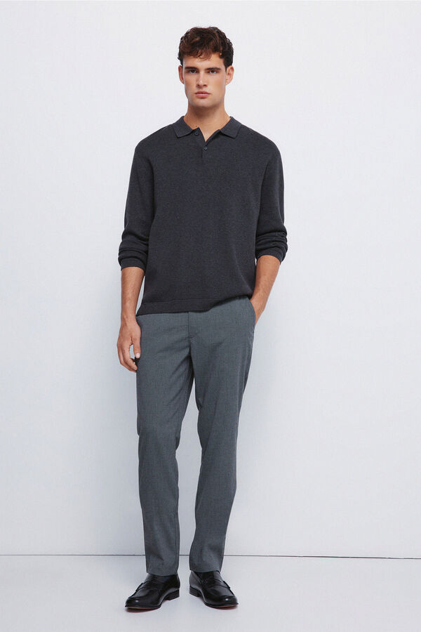 Springfield Slim fit, structured trouser grey